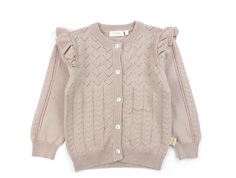 Petit Piao rose fawn cardigan